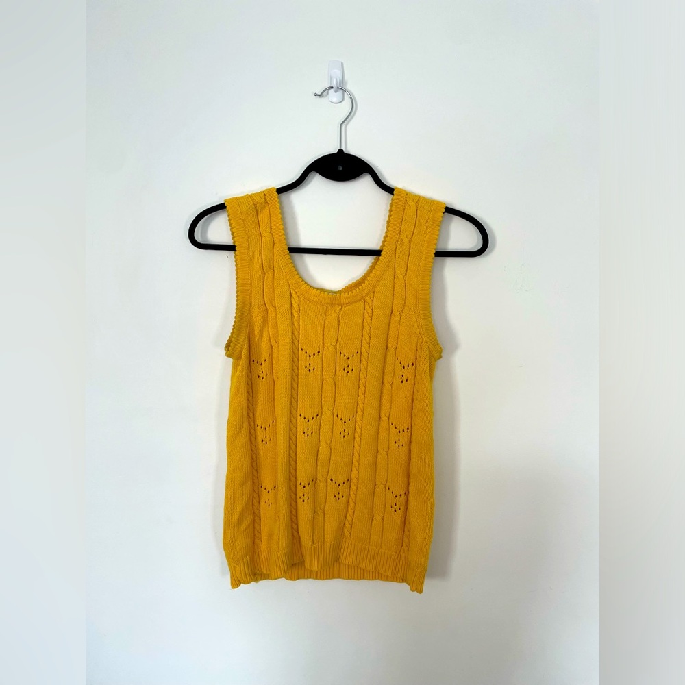 Vintage Yellow Knit Tank Top